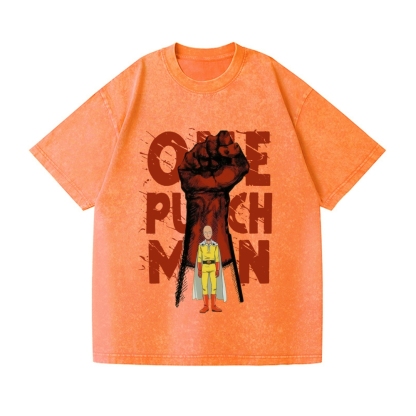 One Punch Man Vintage Wash Japanese Design T-Shirt