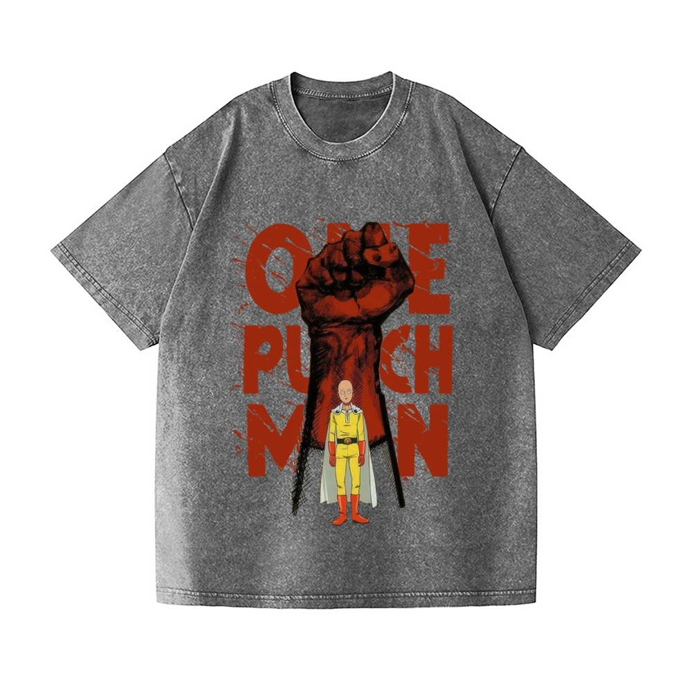 One Punch Man Vintage Wash Japanese Design T-Shirt