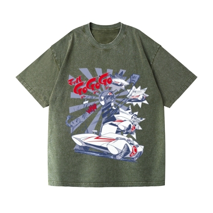 Speed Racer Vintage Wash Japanese Design T-Shirt