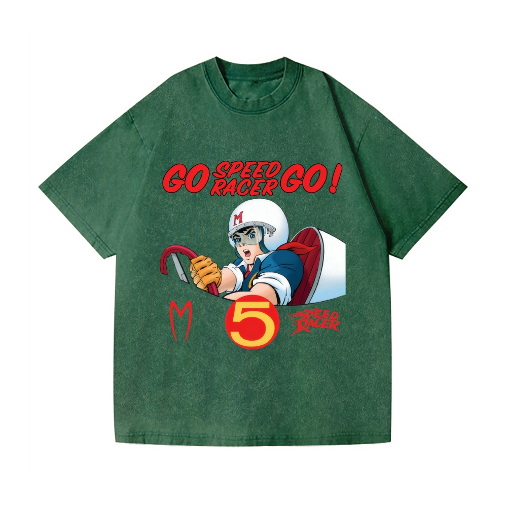 Speed Racer Vintage Wash Japanese Design T-Shirt