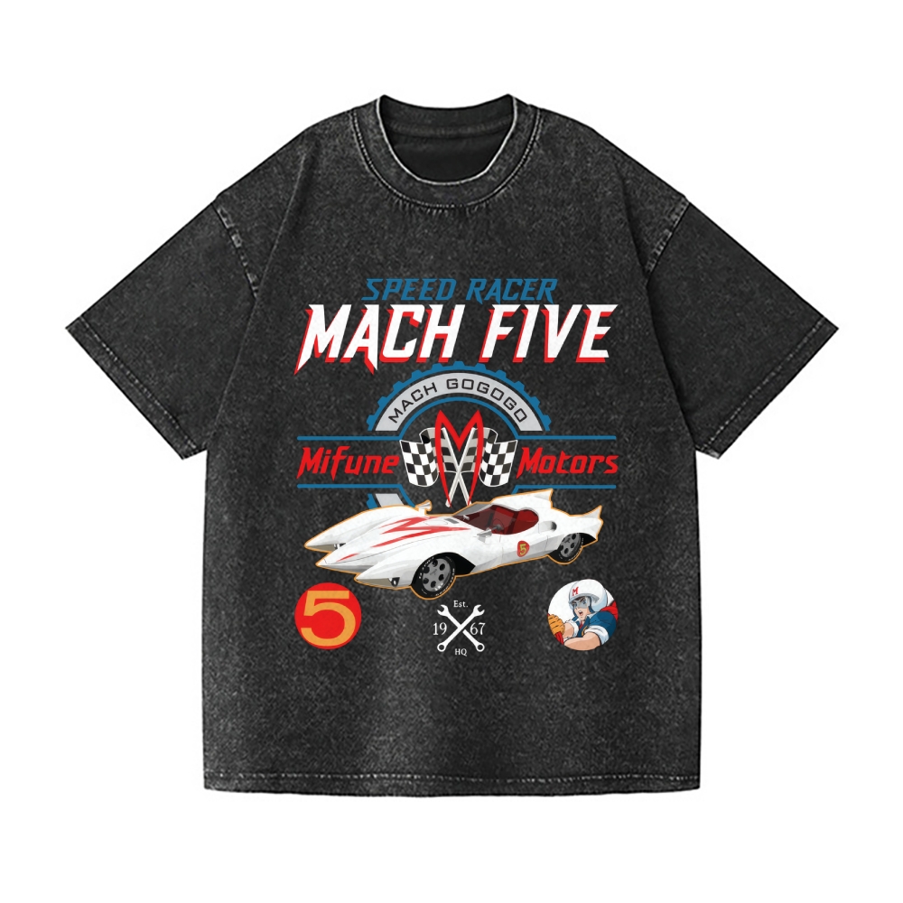 Speed Racer Vintage Wash Japanese Design T-Shirt