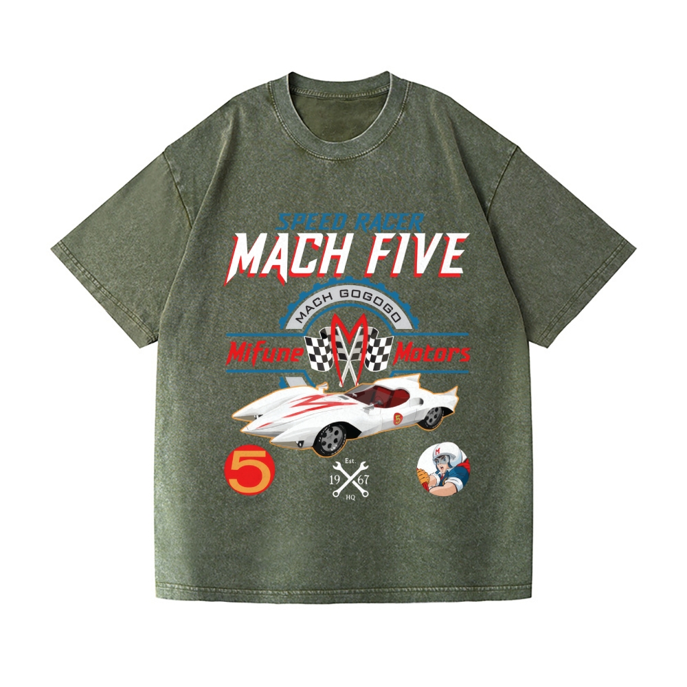Speed Racer Vintage Wash Japanese Design T-Shirt