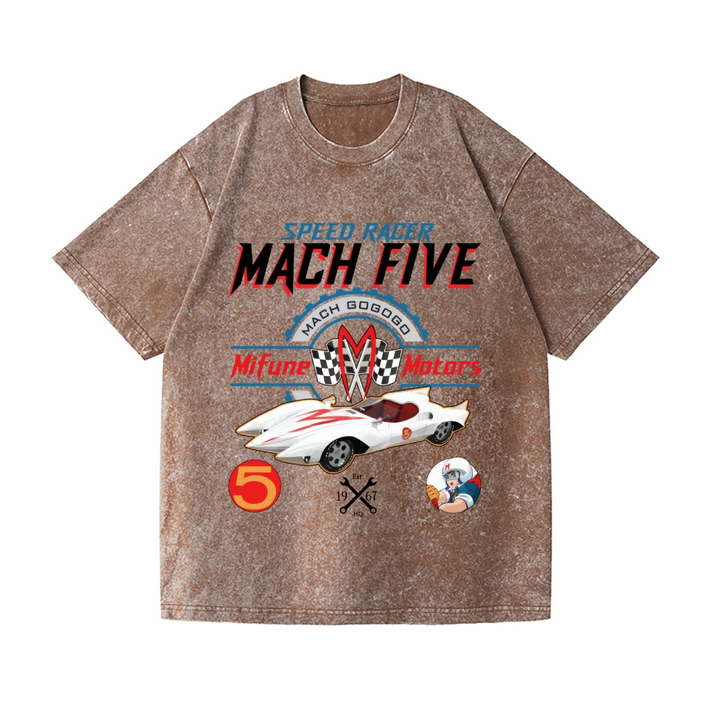 Speed Racer Vintage Wash Japanese Design T-Shirt