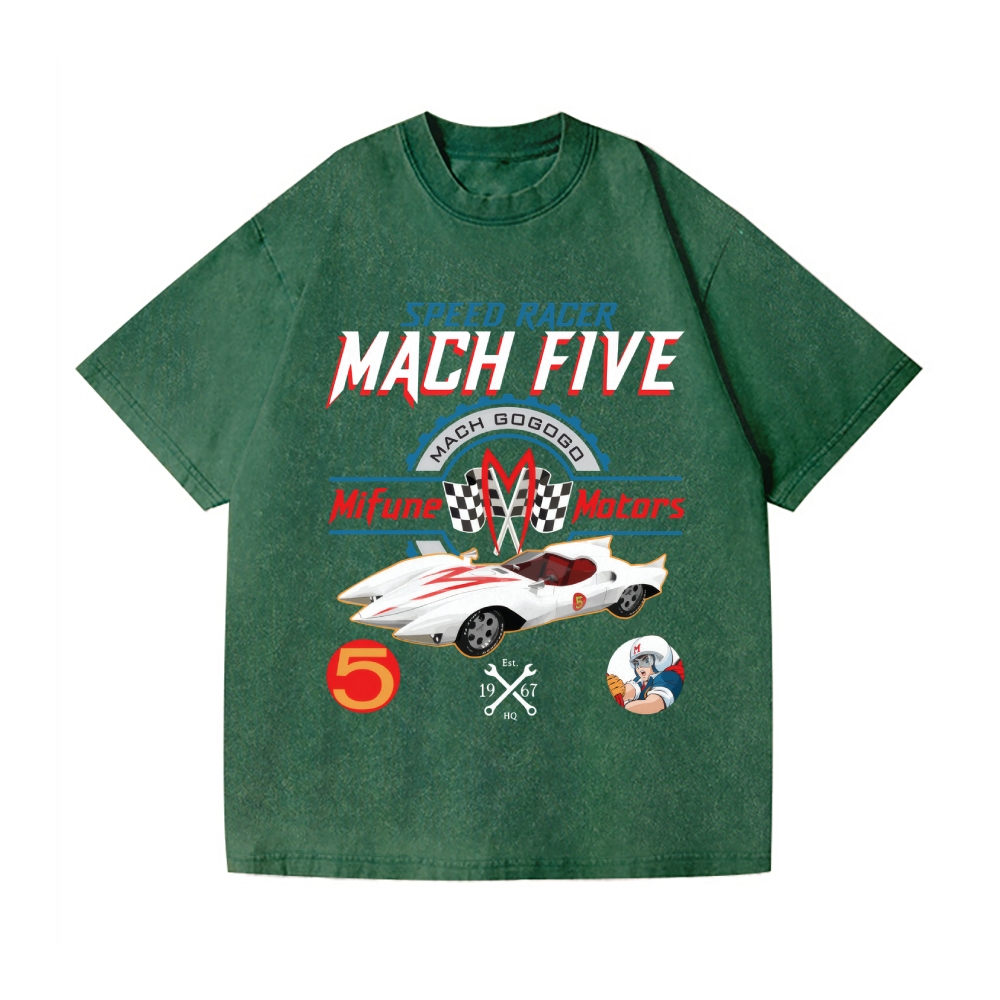 Speed Racer Vintage Wash Japanese Design T-Shirt