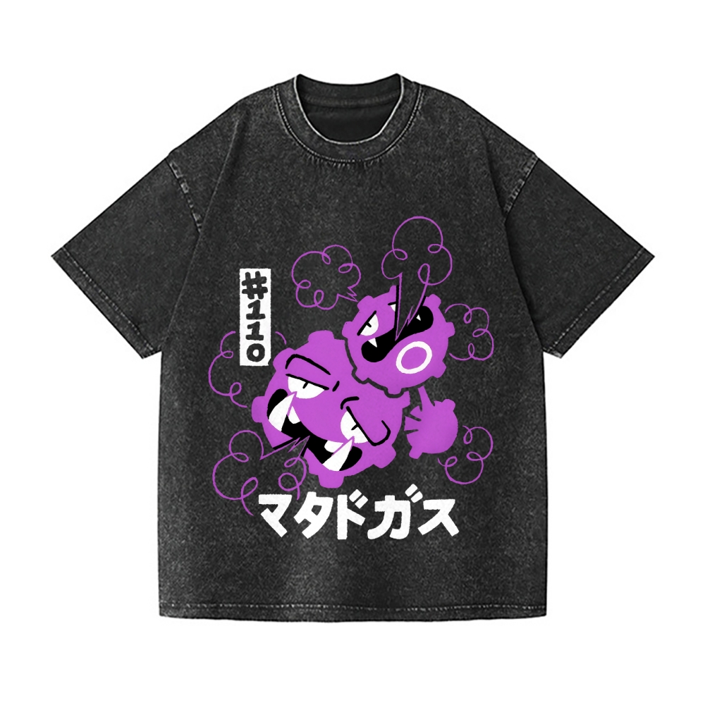 Gas Vintage Wash Japanese Design T-Shirt