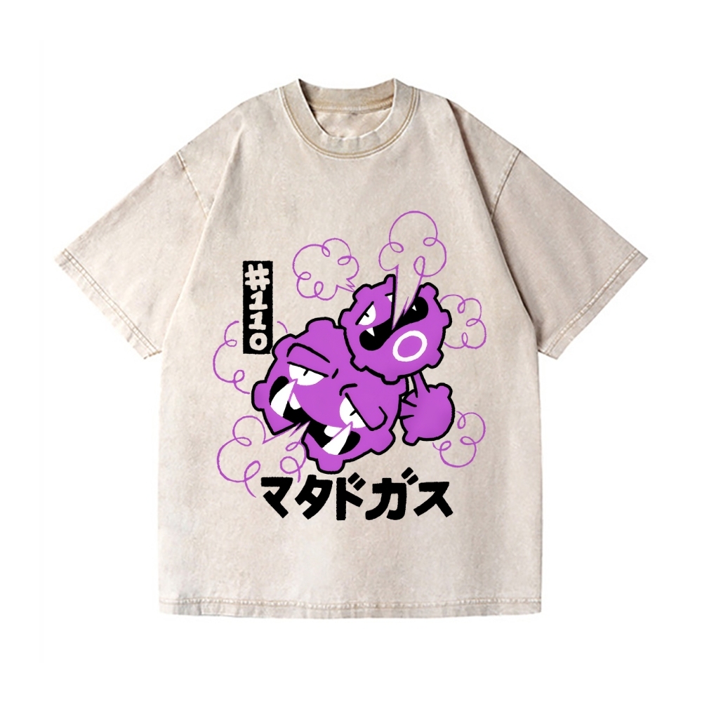 Gas Vintage Wash Japanese Design T-Shirt