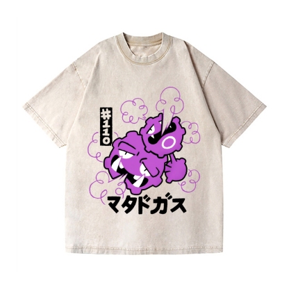 Gas Vintage Wash Japanese Design T-Shirt