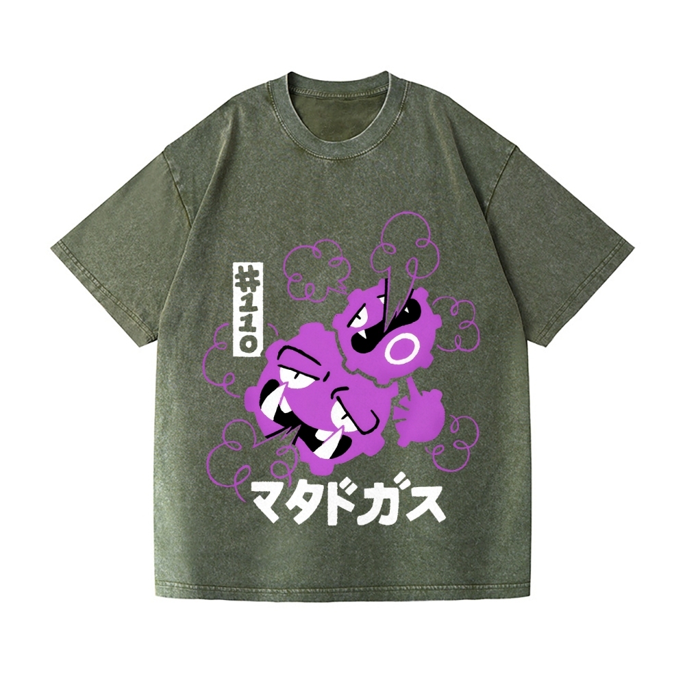 Gas Vintage Wash Japanese Design T-Shirt