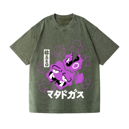 Gas Vintage Wash Japanese Design T-Shirt