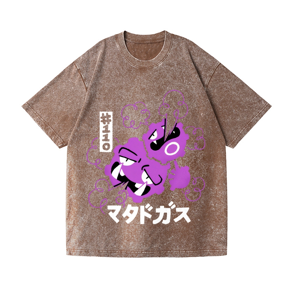 Gas Vintage Wash Japanese Design T-Shirt
