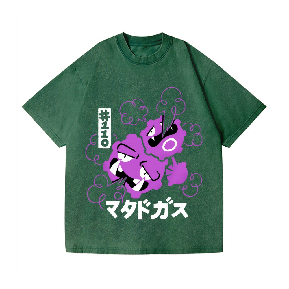 Gas Vintage Wash Japanese Design T-Shirt