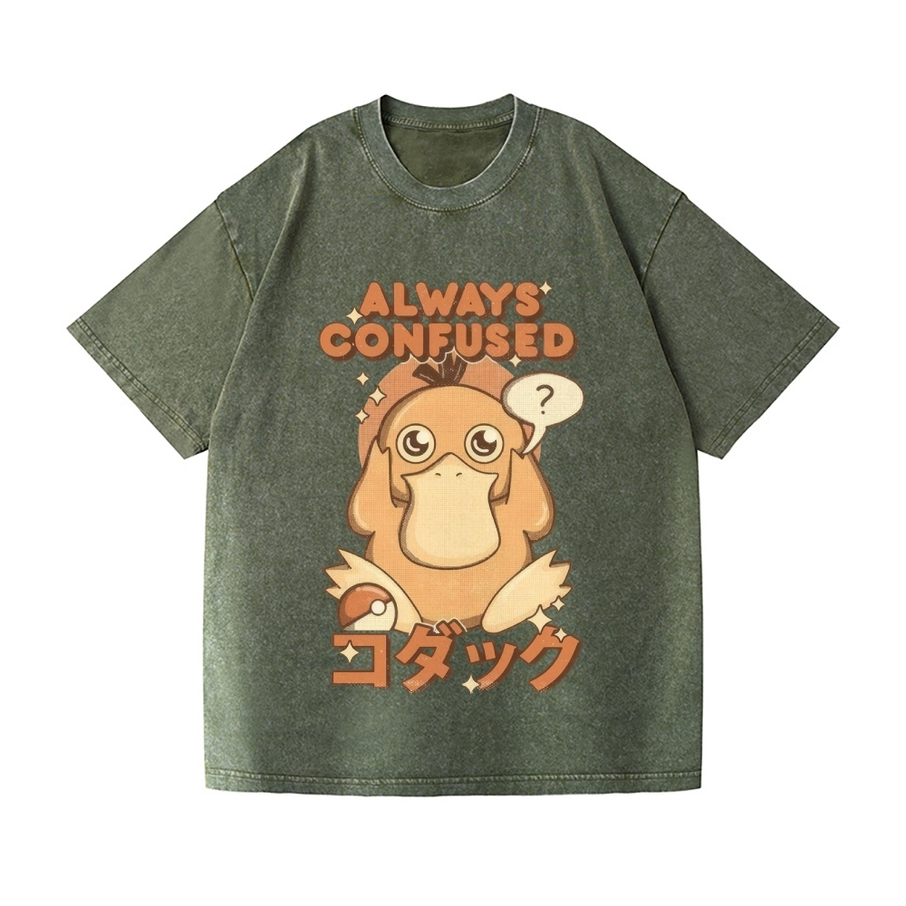 Duck Always Confused Vintage Wash Japanese Design T-Shirt