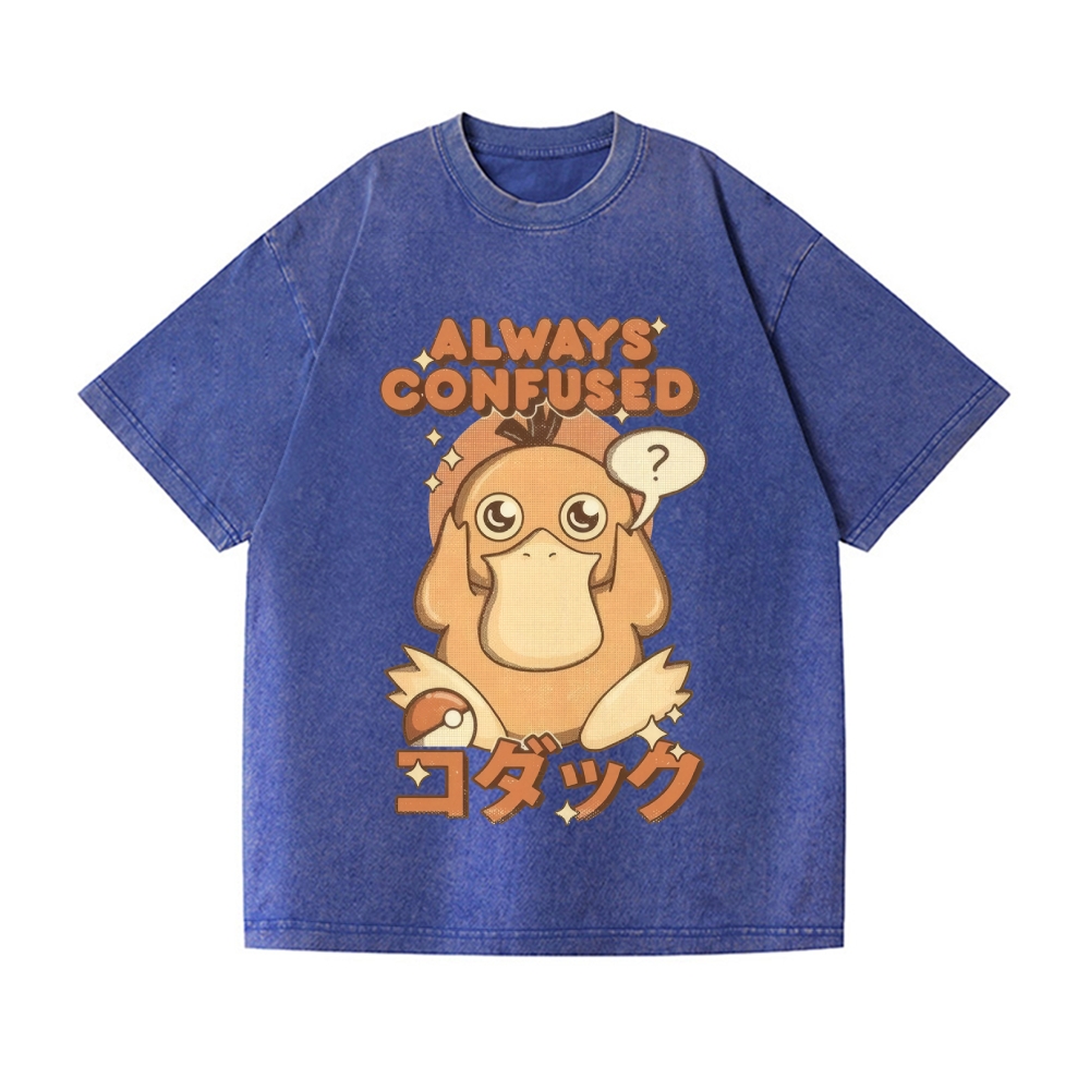 Duck Always Confused Vintage Wash Japanese Design T-Shirt