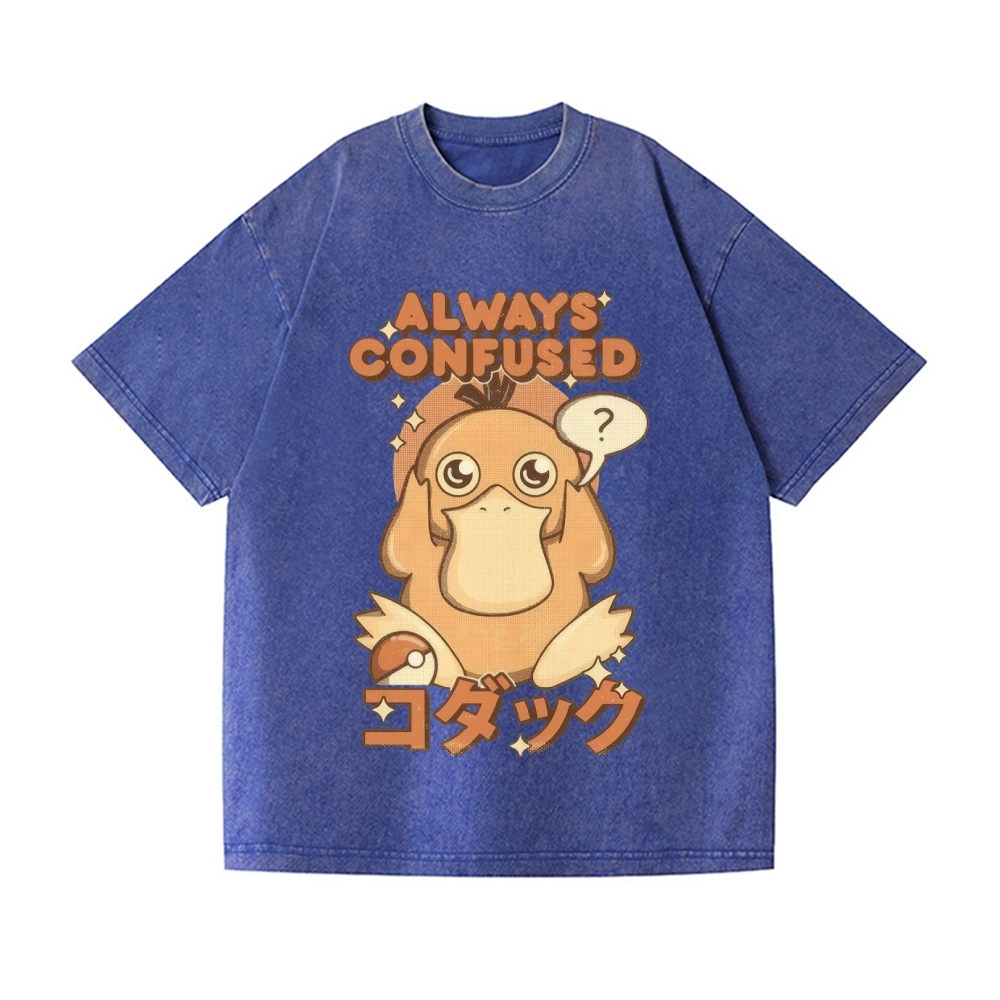 Duck Always Confused Vintage Wash Japanese Design T-Shirt