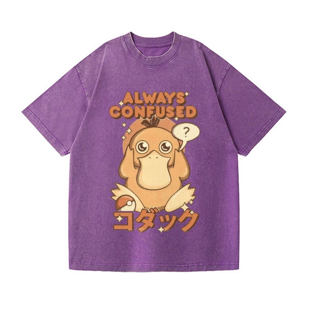 Duck Always Confused Vintage Wash Japanese Design T-Shirt