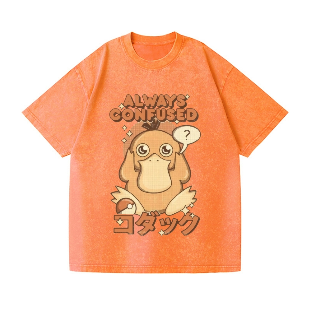 Duck Always Confused Vintage Wash Japanese Design T-Shirt