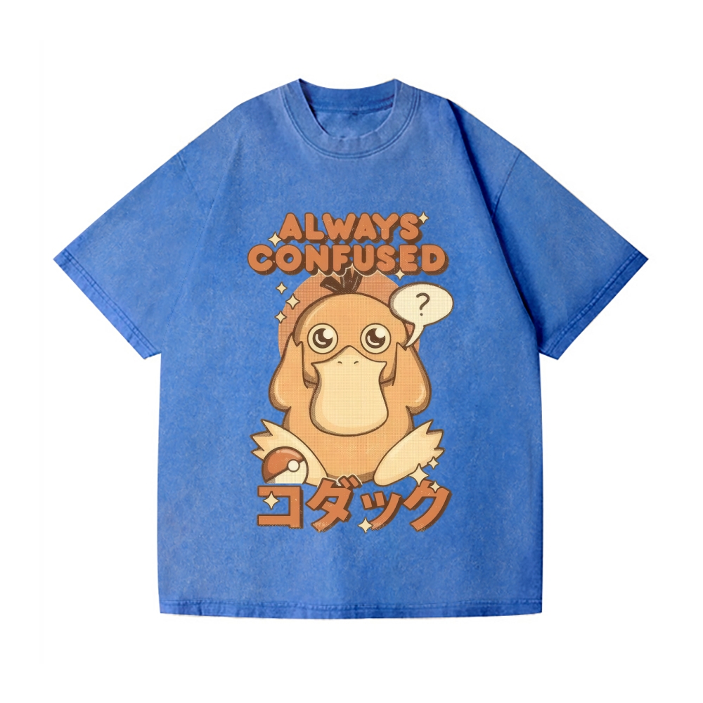 Duck Always Confused Vintage Wash Japanese Design T-Shirt