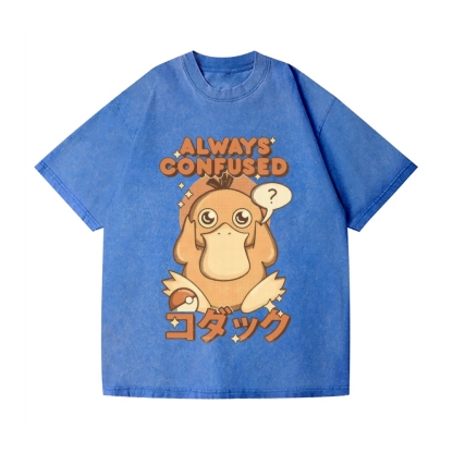 Duck Always Confused Vintage Wash Japanese Design T-Shirt