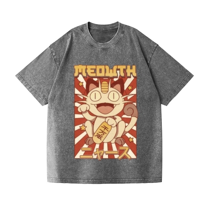 Lucky Cat Vintage Wash Japanese Design T-Shirt