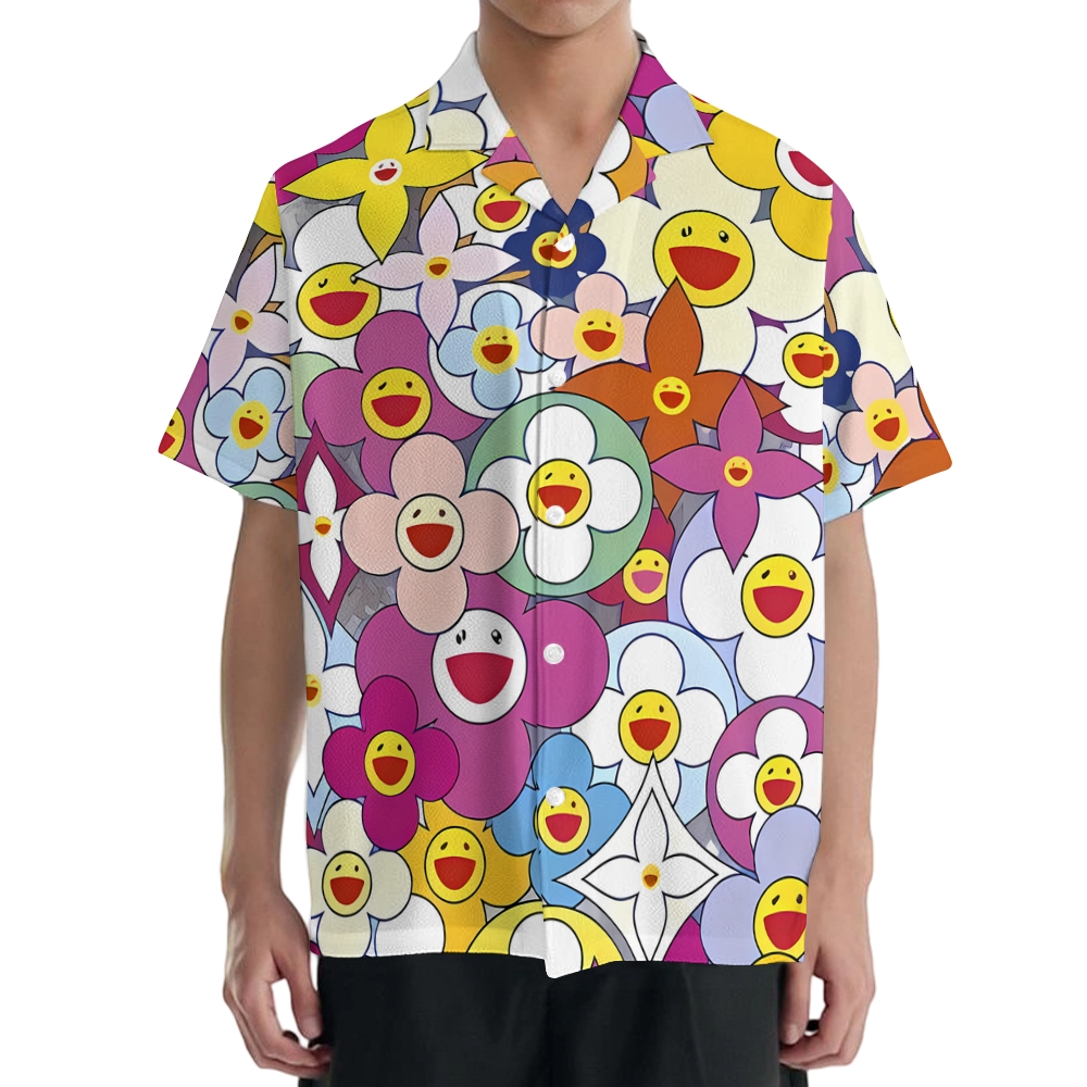 TM Flower Japanese Style Camp Shirt