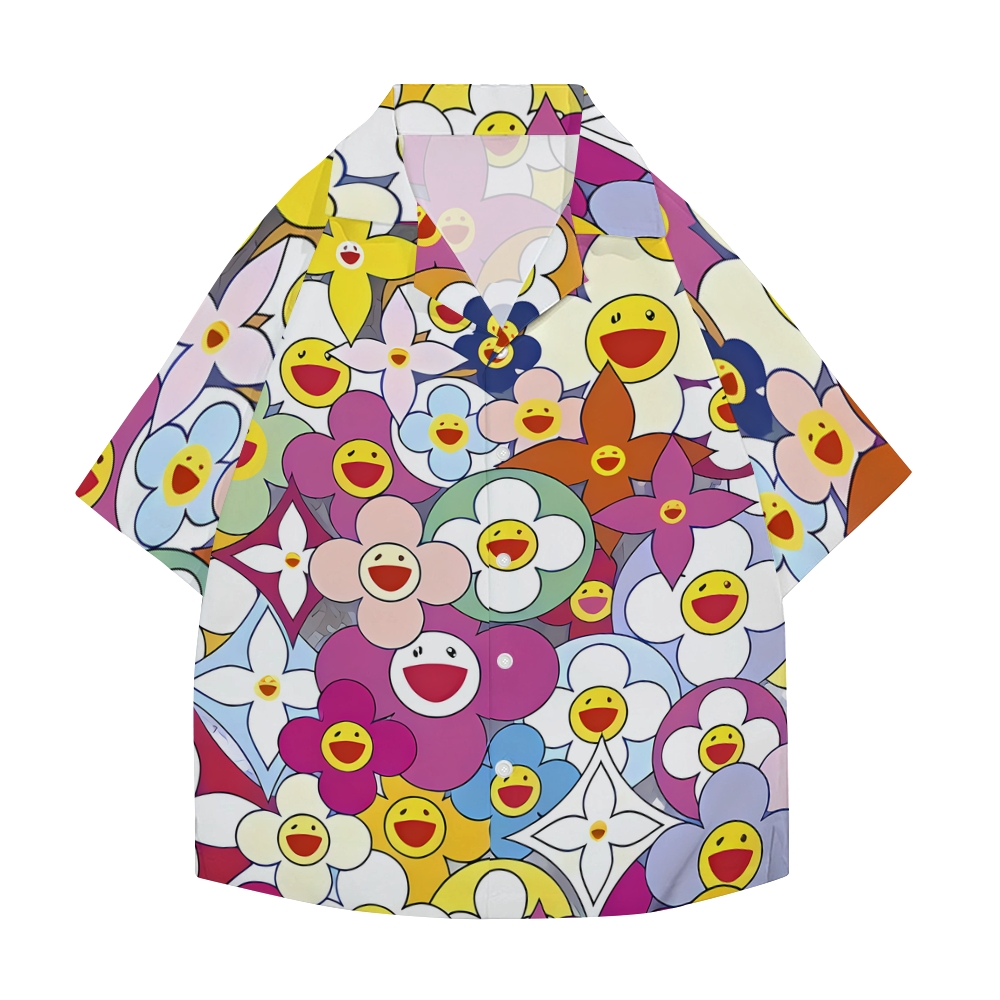 TM Flower Japanese Style Camp Shirt
