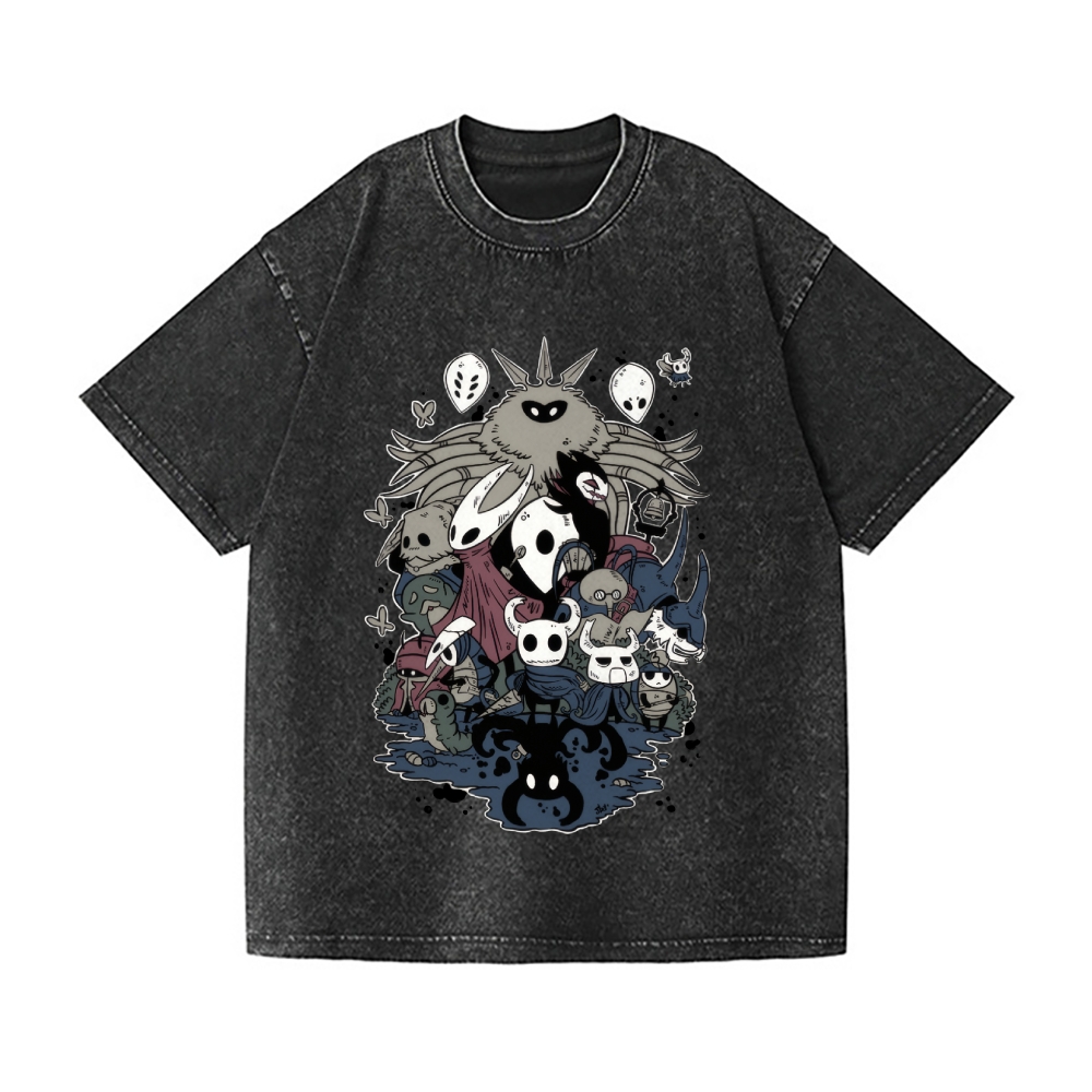 Hollow Knight Vintage Wash Japanese Design T-Shirt