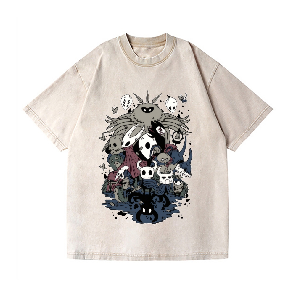 Hollow Knight Vintage Wash Japanese Design T-Shirt