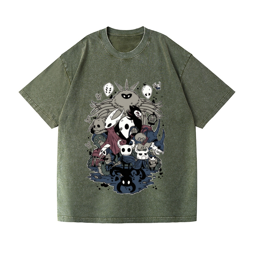 Hollow Knight Vintage Wash Japanese Design T-Shirt