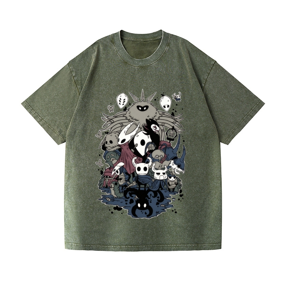 Hollow Knight Vintage Wash Japanese Design T-Shirt