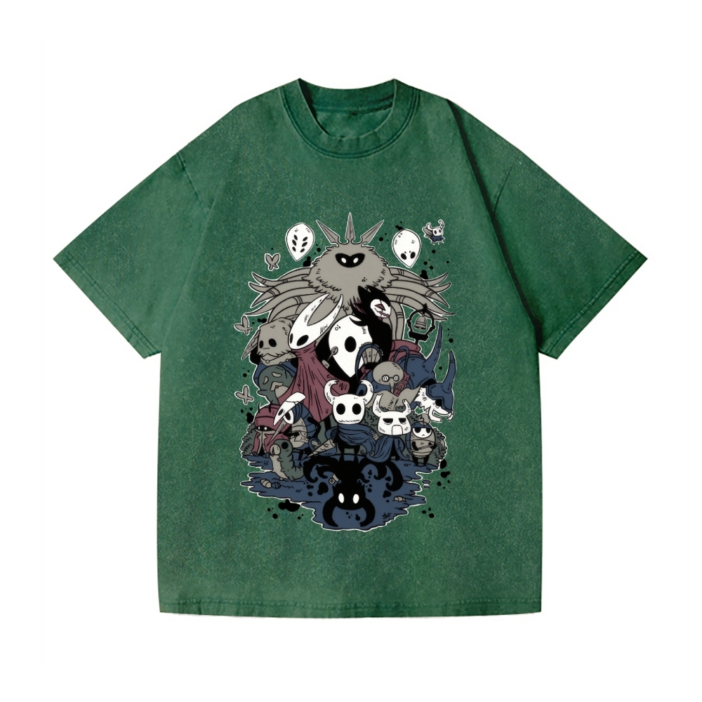 Hollow Knight Vintage Wash Japanese Design T-Shirt