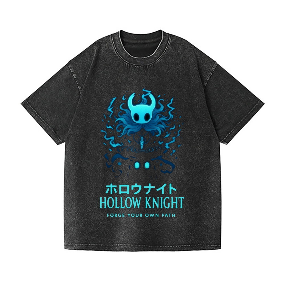 Hollow Knight Vintage Wash Japanese Design T-Shirt