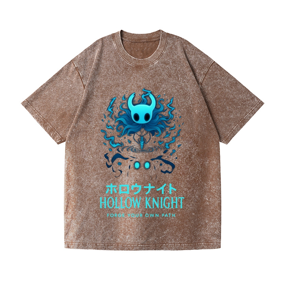 Hollow Knight Vintage Wash Japanese Design T-Shirt
