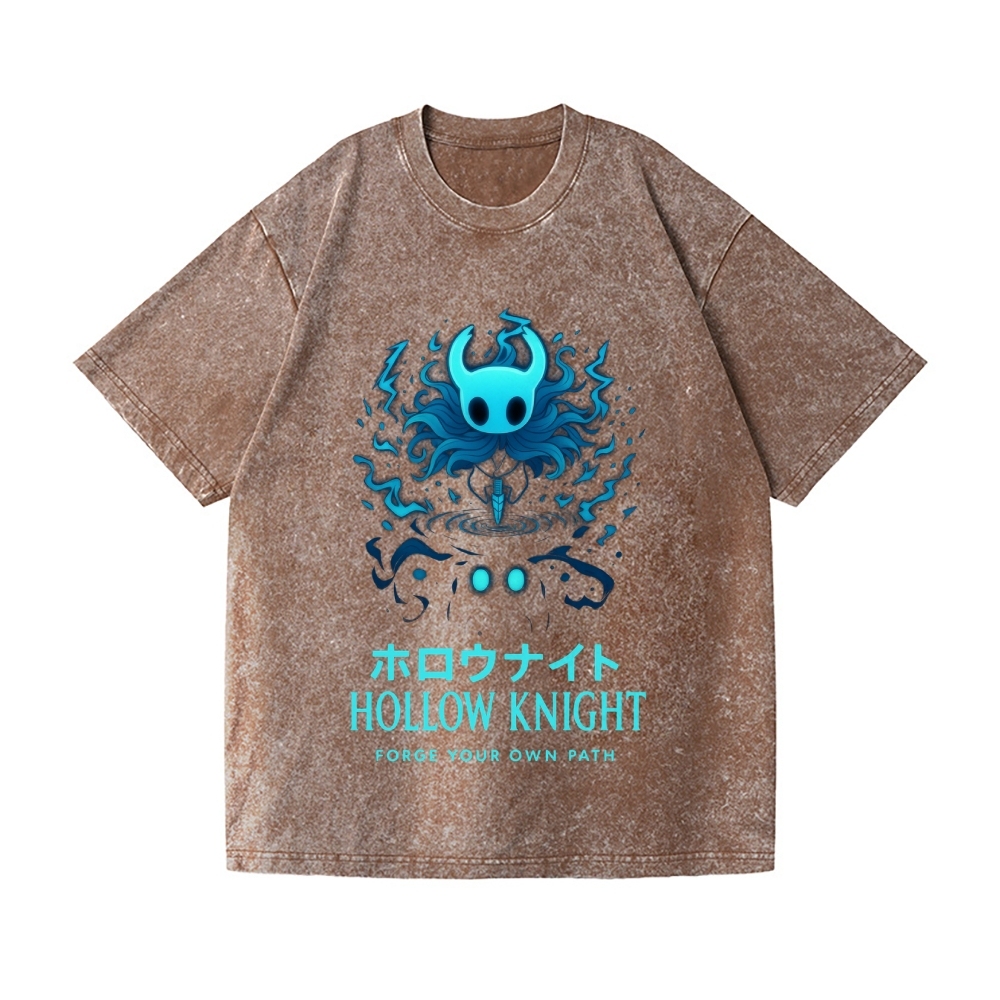 Hollow Knight Vintage Wash Japanese Design T-Shirt