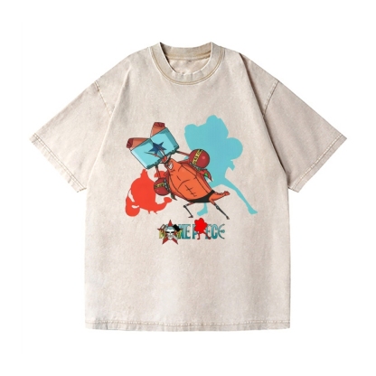 OP Sponge Crab Vintage Wash Japanese Design T-Shirt