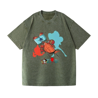 OP Sponge Crab Vintage Wash Japanese Design T-Shirt