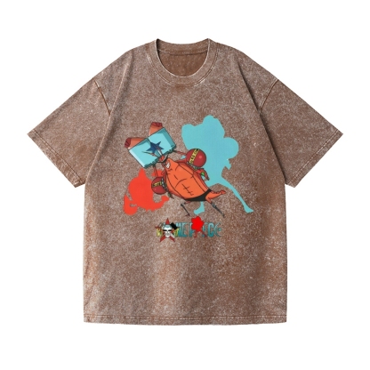 OP Sponge Crab Vintage Wash Japanese Design T-Shirt