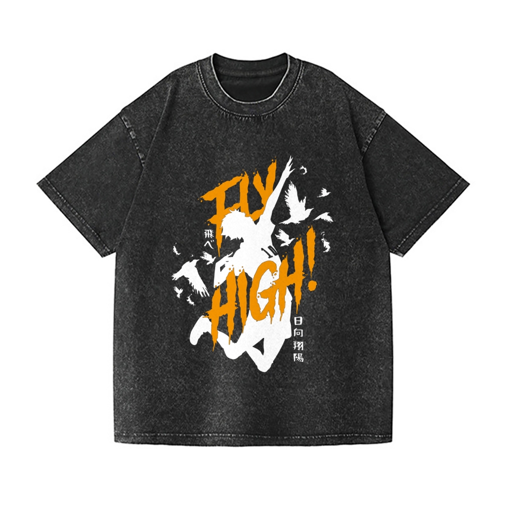 Haikyu Vintage Wash Japanese Design T-Shirt