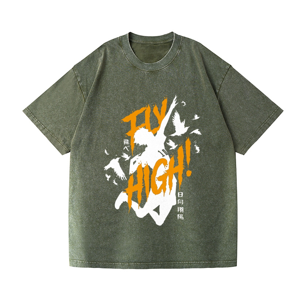 Haikyu Vintage Wash Japanese Design T-Shirt
