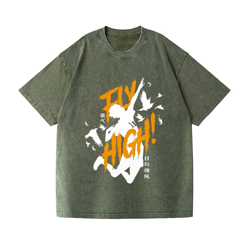 Haikyu Vintage Wash Japanese Design T-Shirt