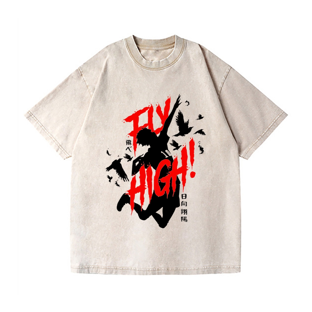 Haikyu Vintage Wash Japanese Design T-Shirt