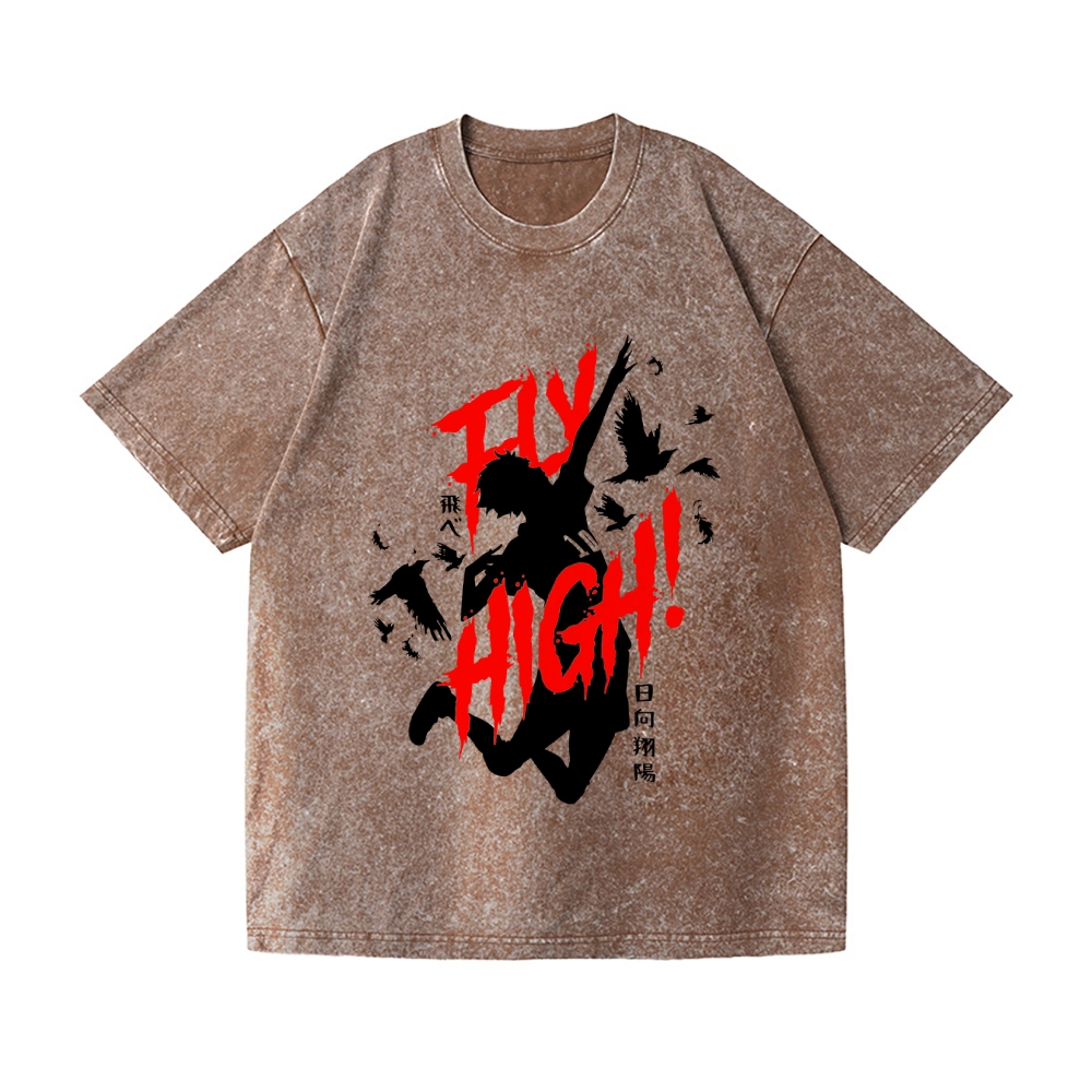 Haikyu Vintage Wash Japanese Design T-Shirt