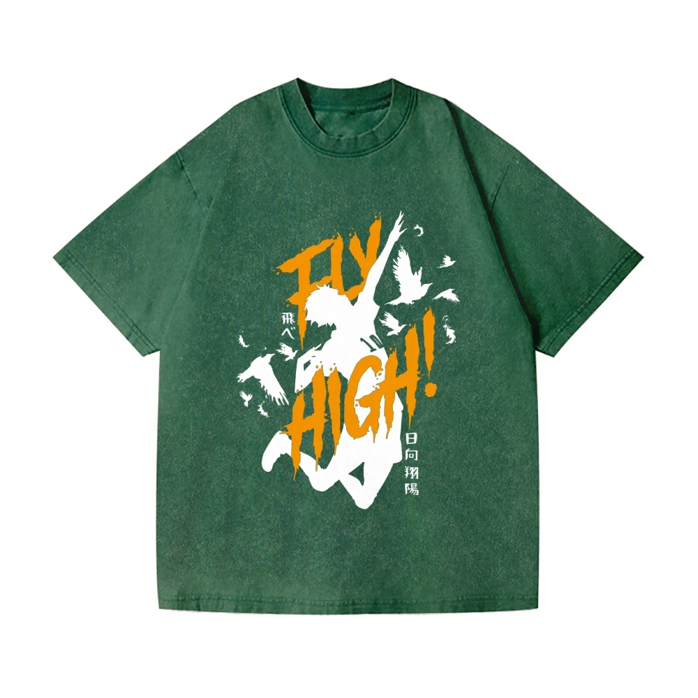 Haikyu Vintage Wash Japanese Design T-Shirt