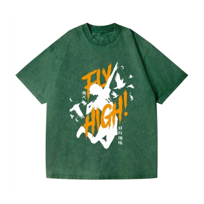 Haikyu Vintage Wash Japanese Design T-Shirt