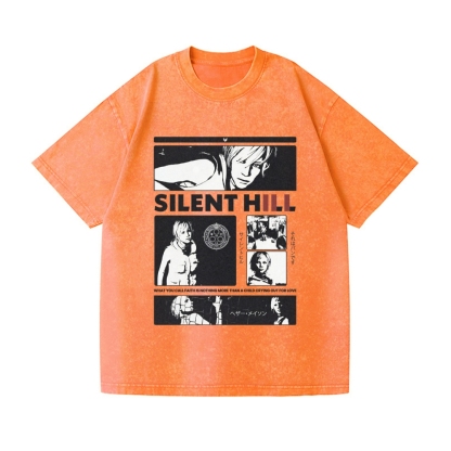 Silent Vintage Wash Japanese Design T-Shirt