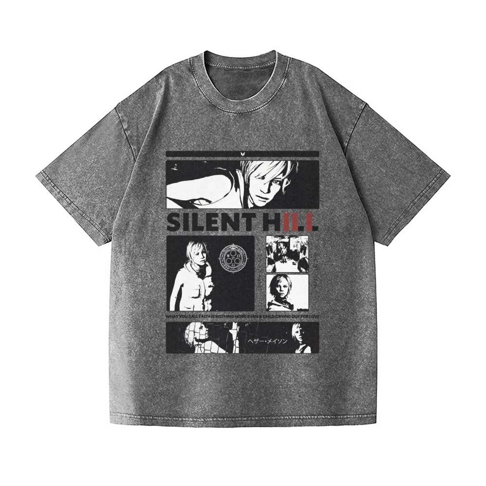 Silent Vintage Wash Japanese Design T-Shirt