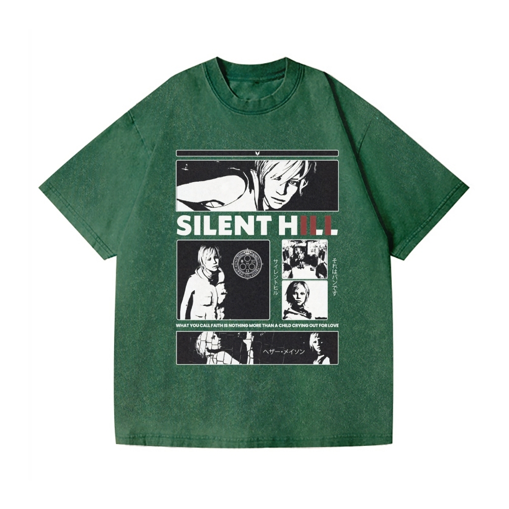 Silent Vintage Wash Japanese Design T-Shirt