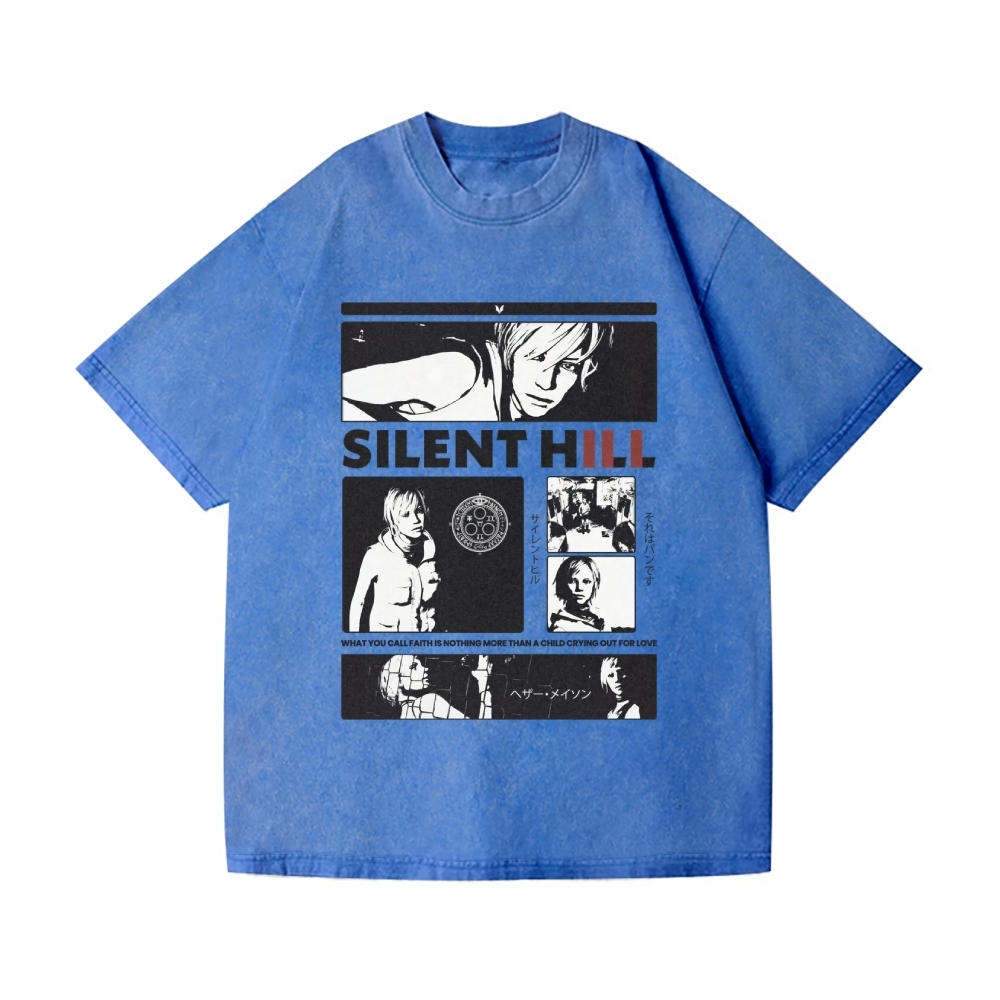 Silent Vintage Wash Japanese Design T-Shirt