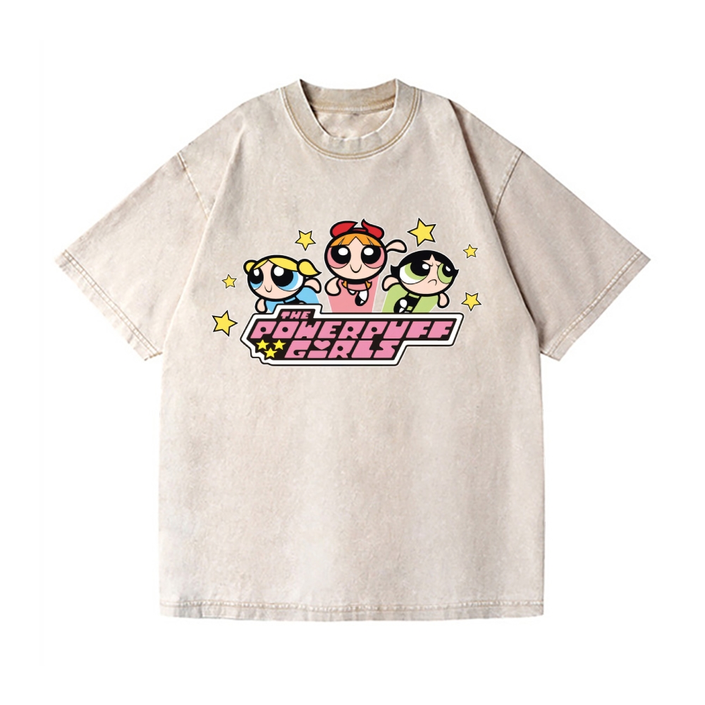 Powerpuff Girls Vintage Wash Japanese Design T-Shirt