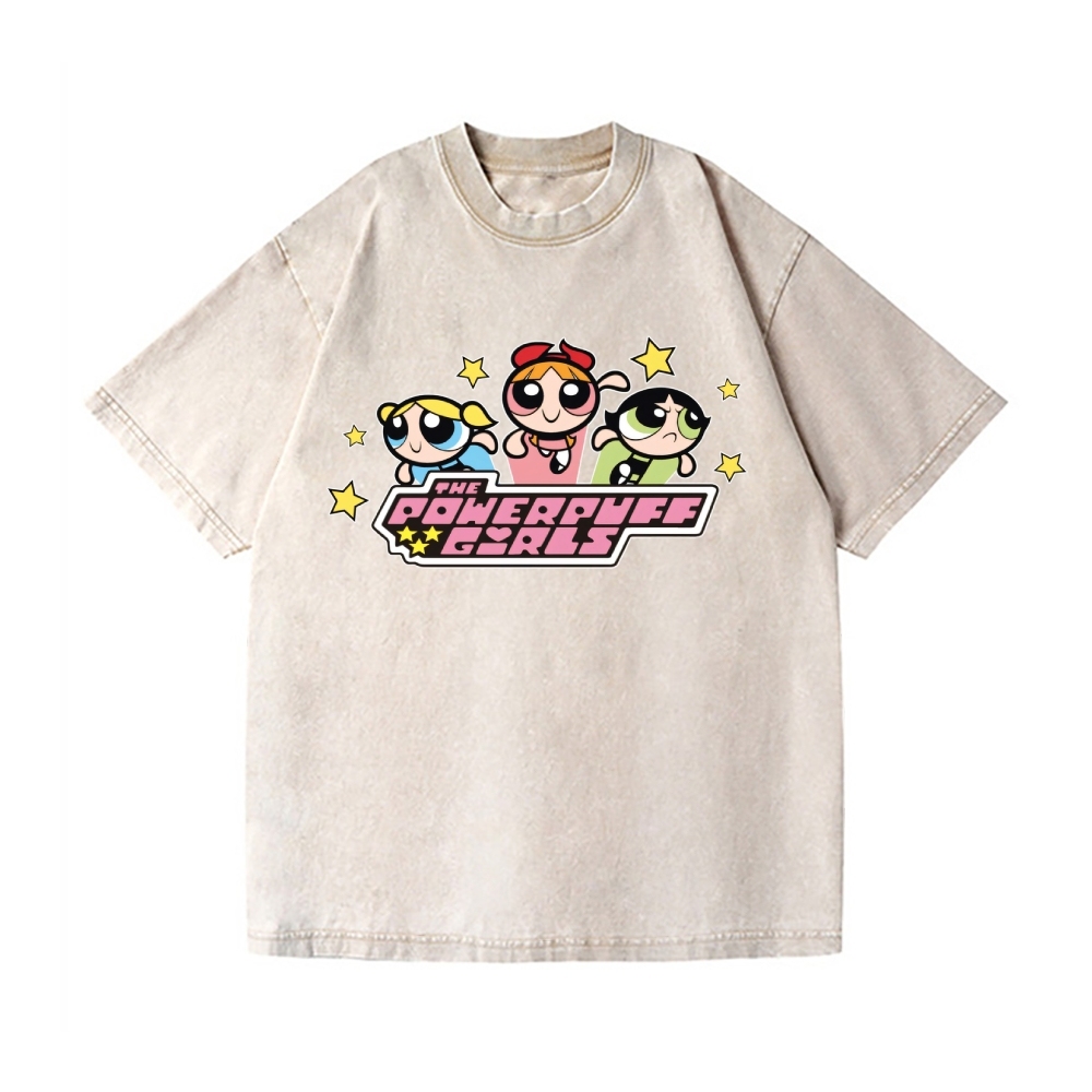 Powerpuff Girls Vintage Wash Japanese Design T-Shirt