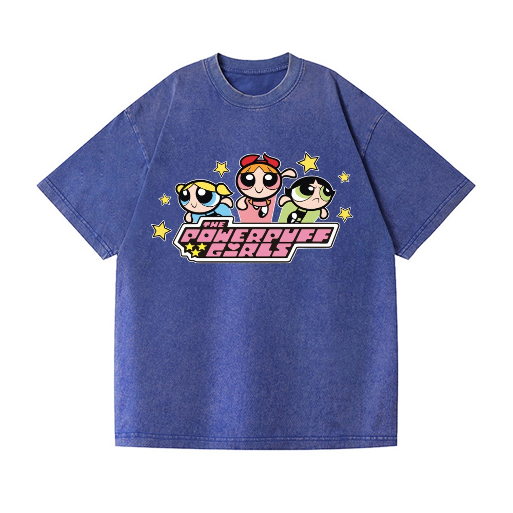 Powerpuff Girls Vintage Wash Japanese Design T-Shirt